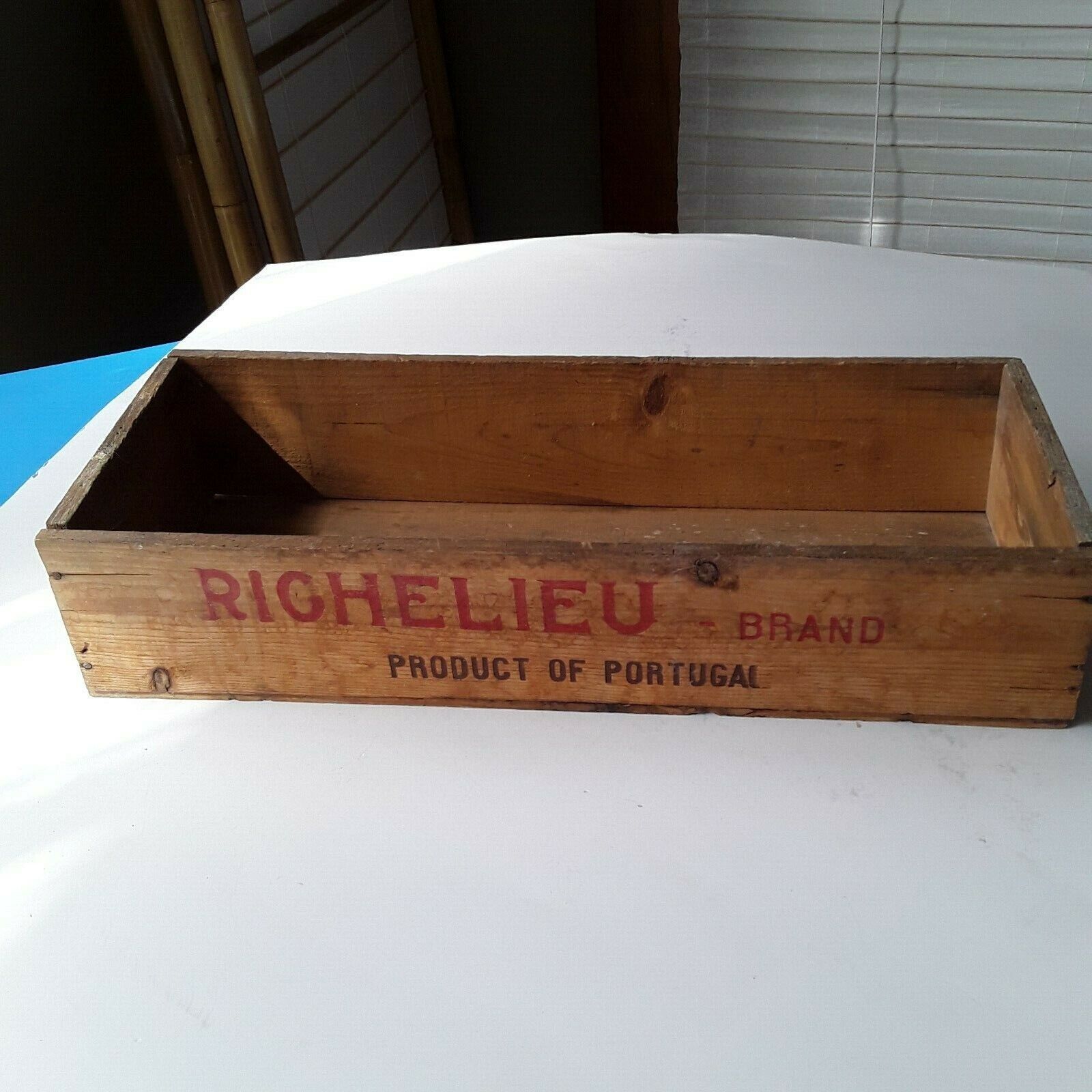 French Food Anchovies Crate Depression Era Richelieu Brand Kitchen Storage Box