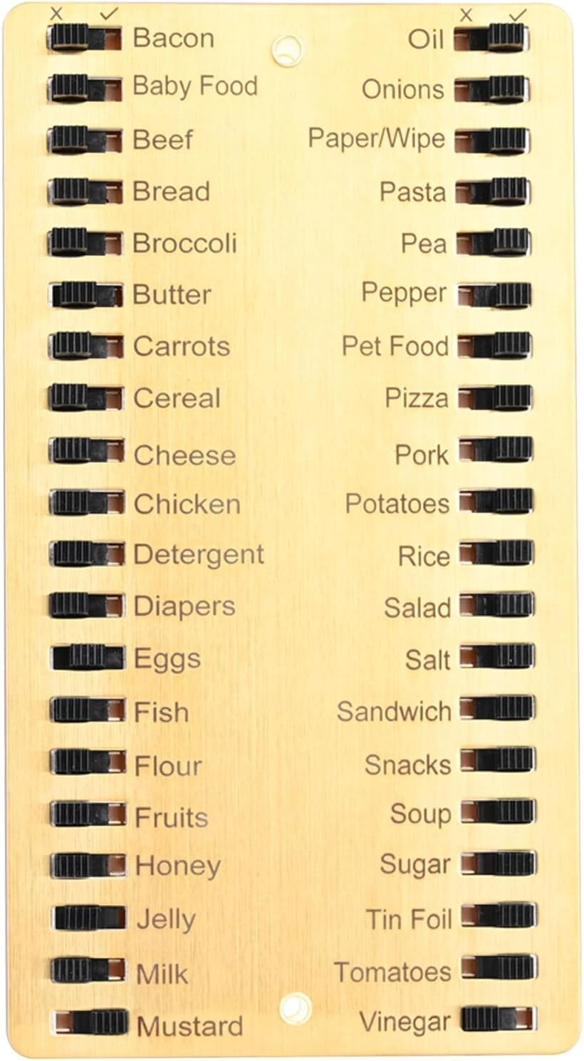 Magnetic Metal Grocery List, Shopping Home Reminder Tool, Reusable Shopping List