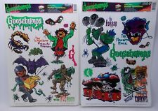 Vintage 1996 Goosebumps Halloween Window Clings Made USA Slappy Mud Monster picture