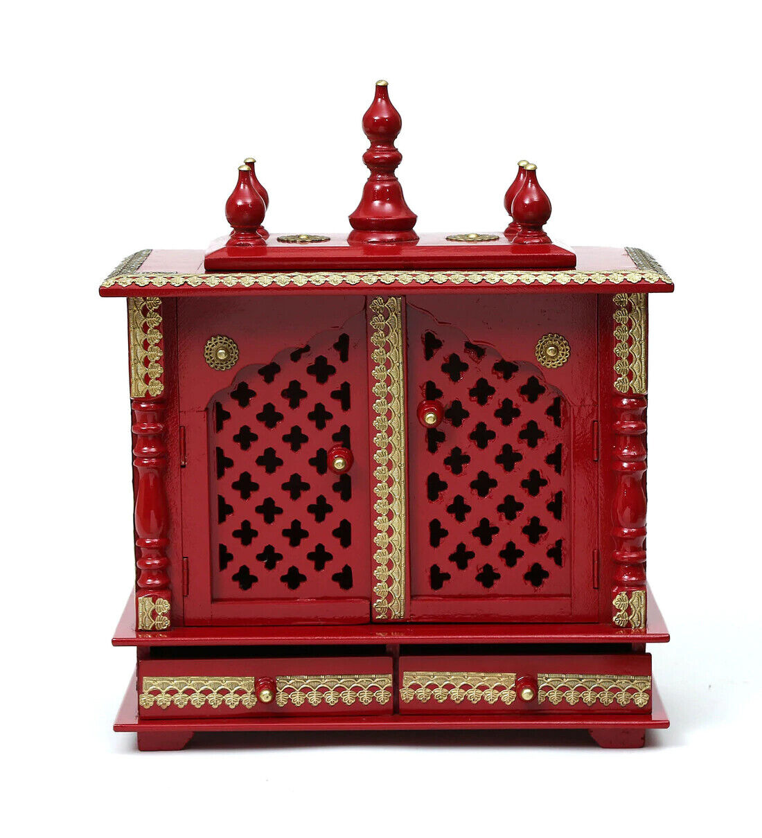 Mandir Pooja Ghar Mandapam for Worship Hawan Wooden Handcrafted Hindu TempleU262
