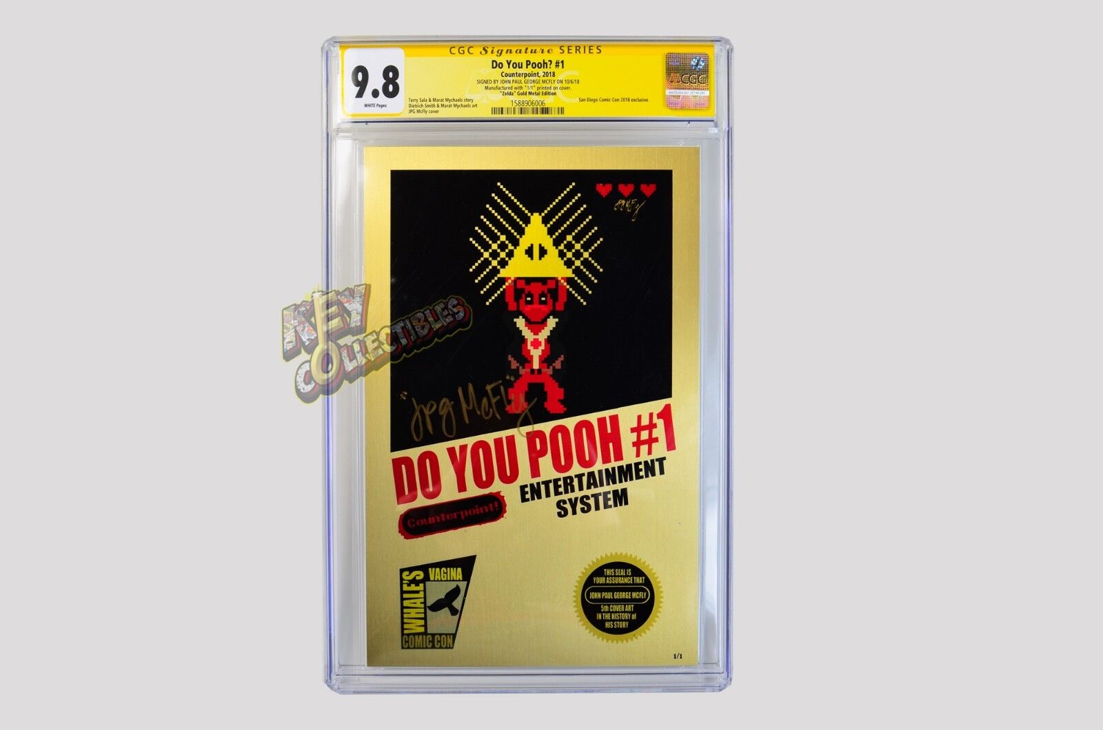 Do You Pooh? #1 Legend Of Zelda METAL COVER 1 OF 1 - SIGNED JPG MCFLY CGC 9.8