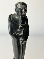 Vintage Egypto Metal Sculpture God Ptah Egyptian Style Old Heavy Figure picture