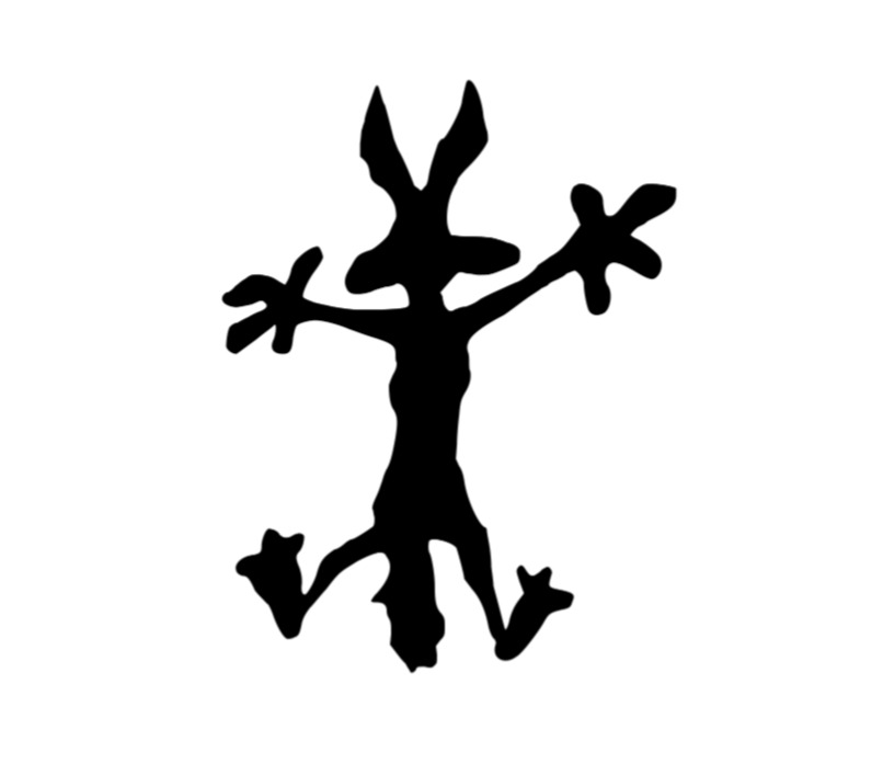 Wile E Coyote Hitting Wall Splat Wiley Vinyl Decal Sticker