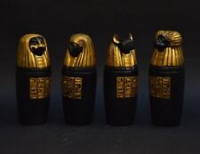 Statue Canopic Jars Sons of Horus for Mummification Ancient Egyptian Antique BC picture