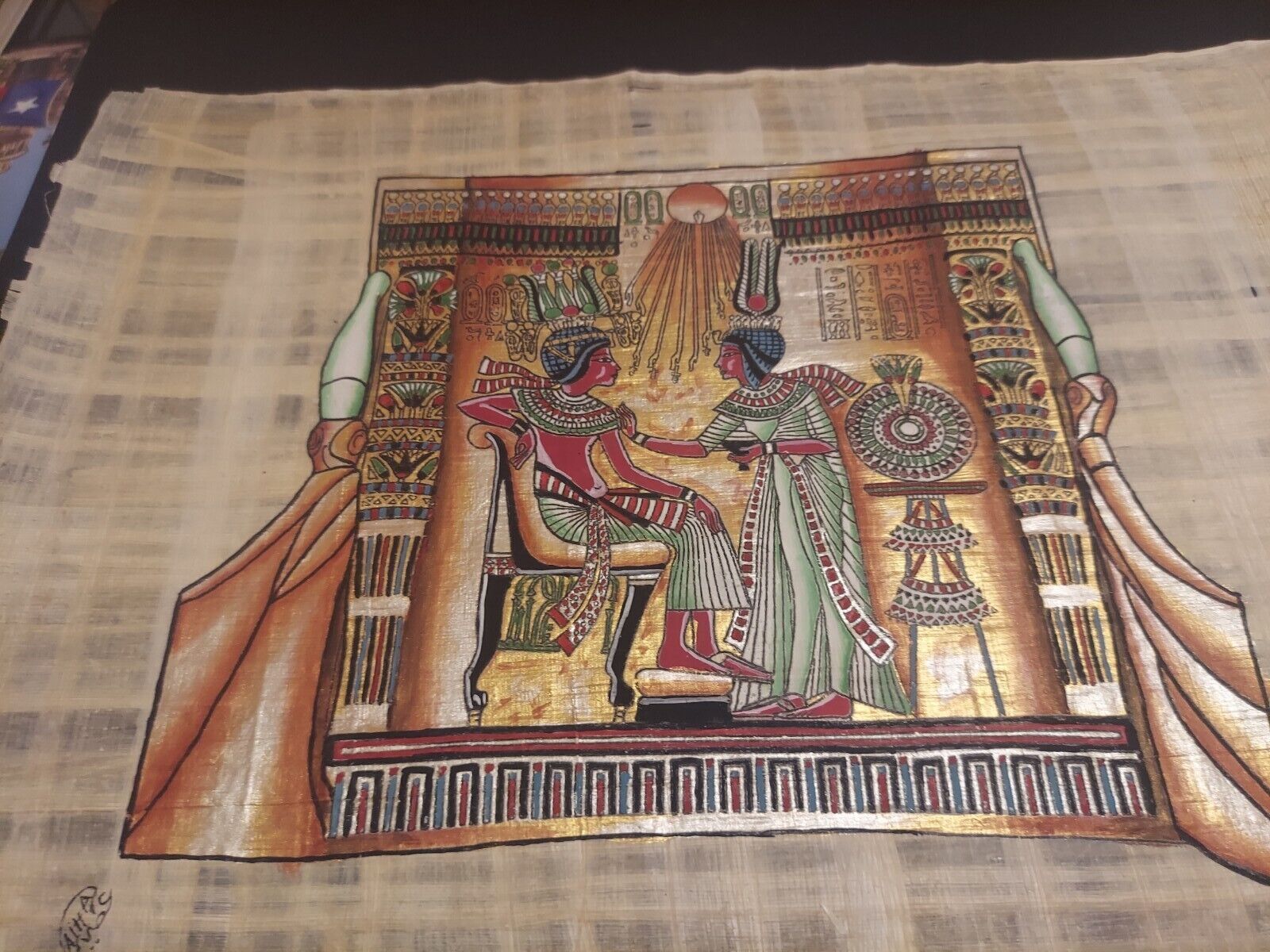 High Quality, Handmade Egyptian Papyrus with vivid color designs.