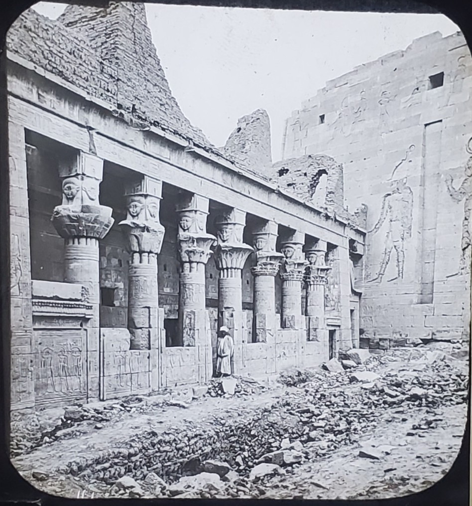 Temple of Isis, Birth House, Philae, Egypt, Magic Lantern Glass Slide Temple of Isis, Birth House, Philae, Egypt, Magic Lantern Glass Slide