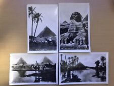 Cairo Egypt Giza Pyramids Sphinx 4 Postcard Lot Real Photo Postcard RPPC Vintage picture