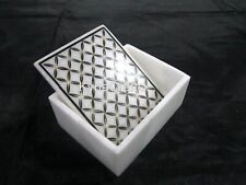 Antique Design Inlay Work Trinket Box Rectangle Marble Candy Box for Dining Tabl picture
