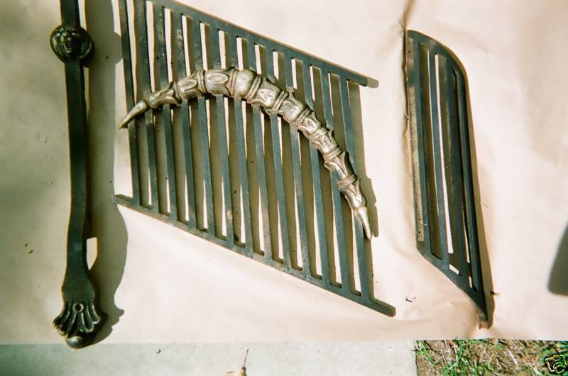 Cast  Iron  Balcony stair  Fence  rails  post 1800's  OLD  HOTEL 