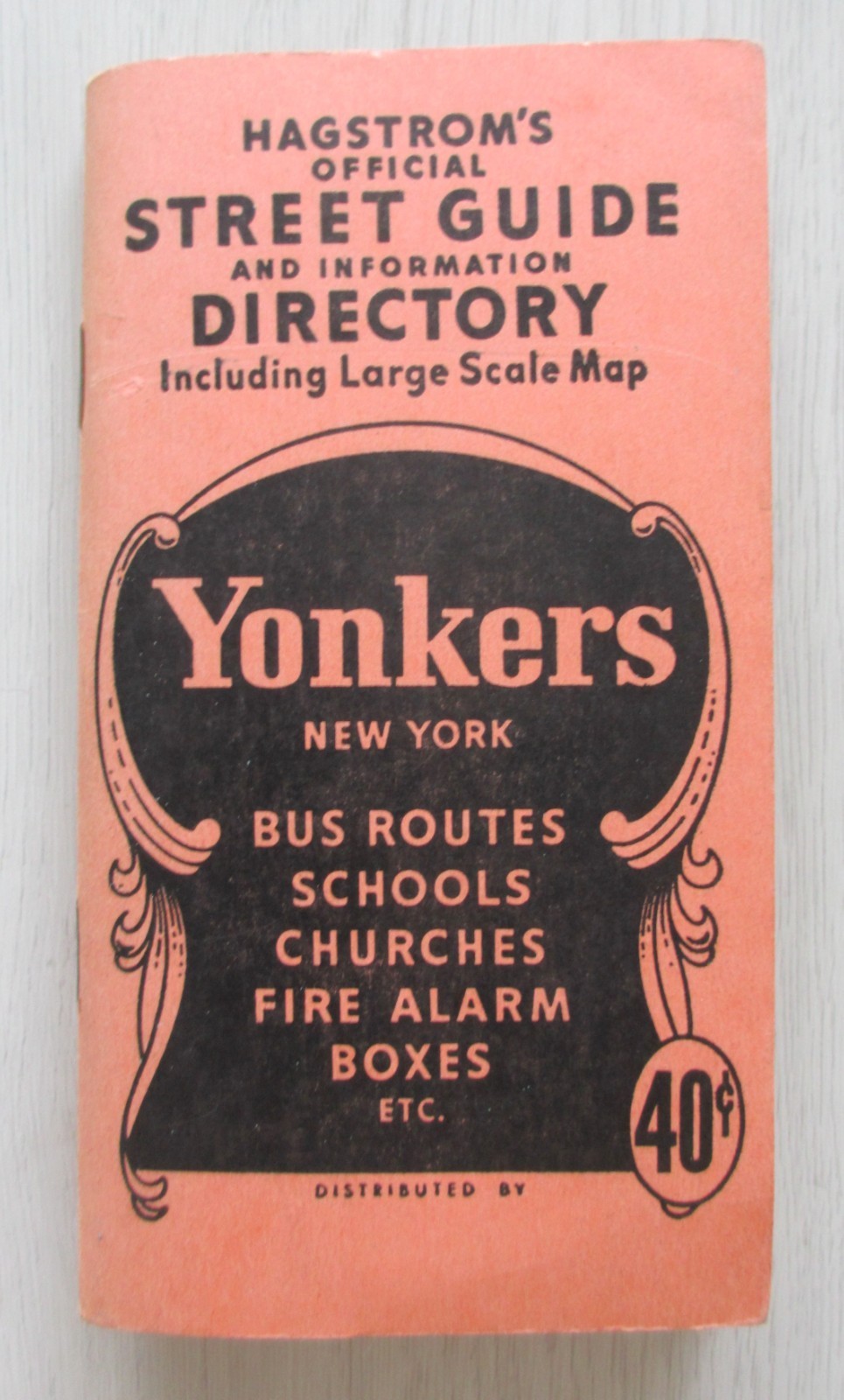Vintage Hagstrom Yonkers New York Street Guide Directory Bus Trolley Railroad NY