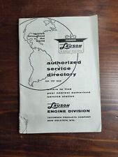 Jan. 1957 Lauson 4 Cycle Engines Authorized  Service Directory, Fair Condition  picture