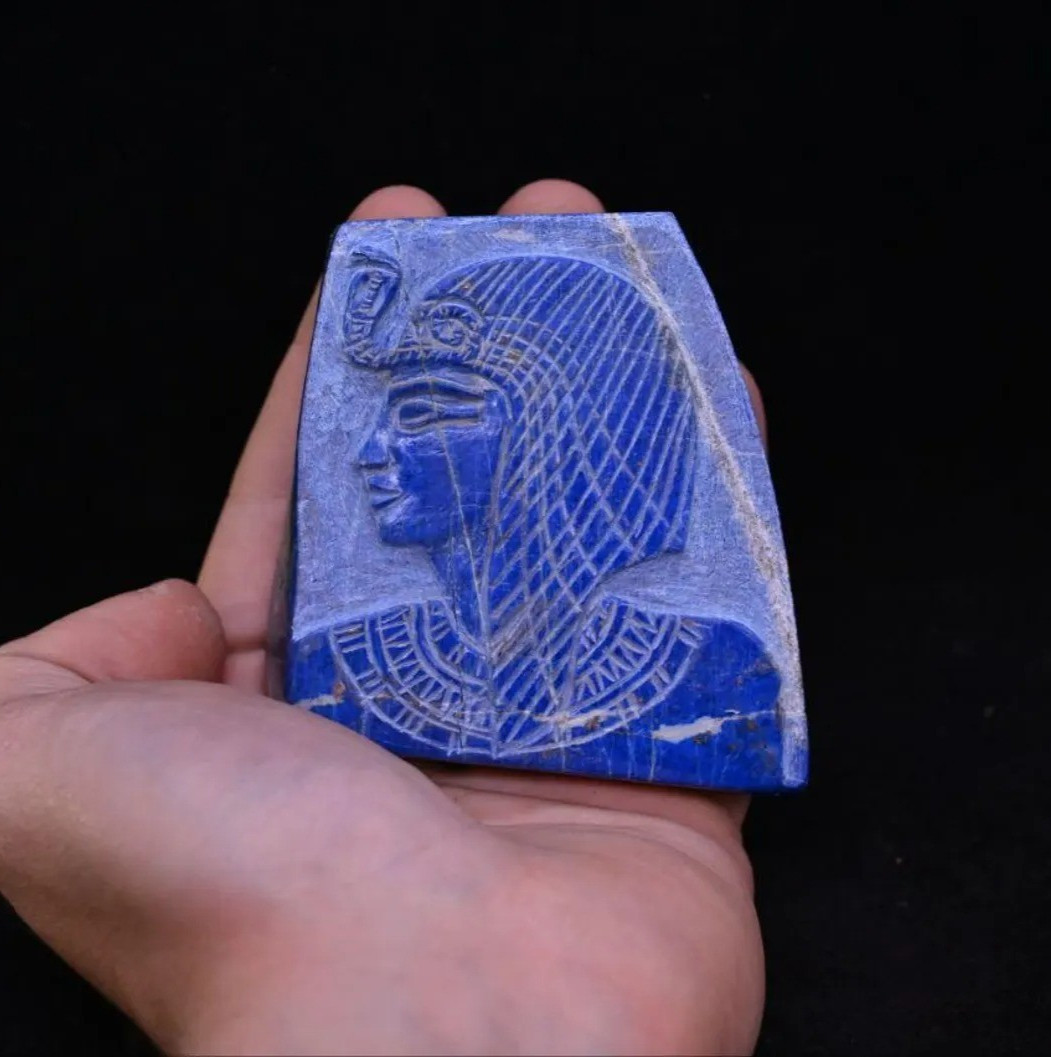 Authentic Ancient Egyptian Antiquities Lapis Lazuli King Tut Relief Egyptian BC
