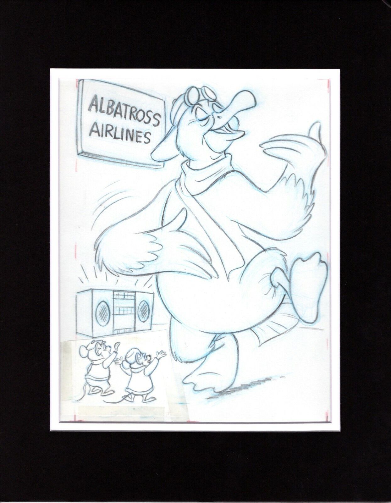 Walt Disney Rescuers Down Under Book Page Illustration Drawing Pete Alvarado 20