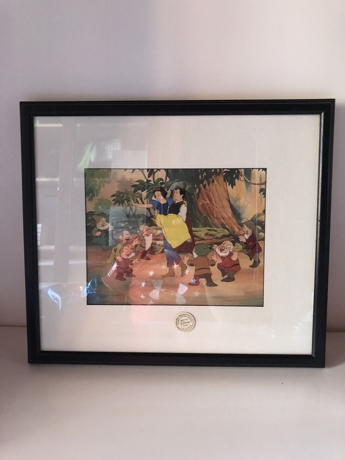 Snow White/Dwarfs Disney Animation Print Reproduction of Original Film Artwork