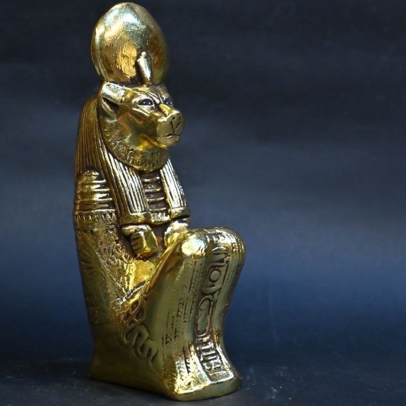 Sekhmet statue fierce lioness goddess of healing and war, Egyptian artifact