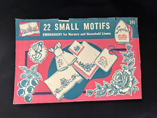 Vintage Superior Embroidery Transfers 22 Small Motifs Iron On Uncut picture