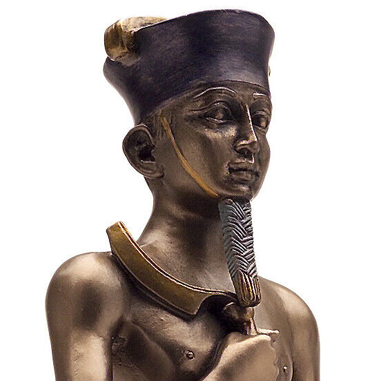 Amun Re Statue Egyptian Figurine Sun God Ra Ankh Amon Ancient Egypt Deity Cold C