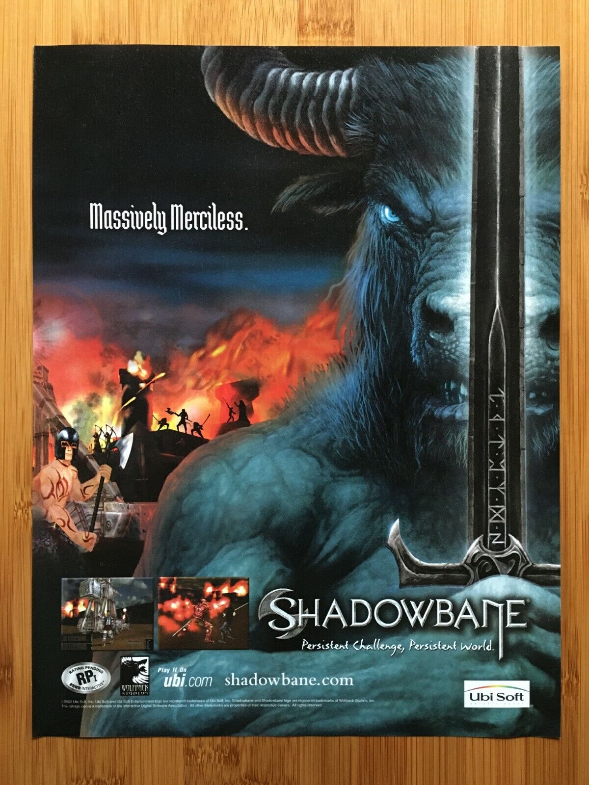 Shadowbane PC 2003 Vintage Game Print Ad/Poster Official Big Box Promo Art Rare