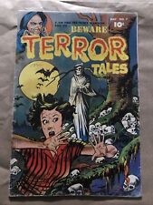 BEWARE TERROR TALES #7 Fawcett 1953 CLASSIC GOOD GIRL SKULL COVER Horror picture