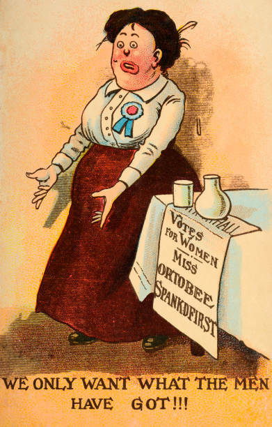 OLD PHOTO Vintage Lampooning The Suffragette Movement