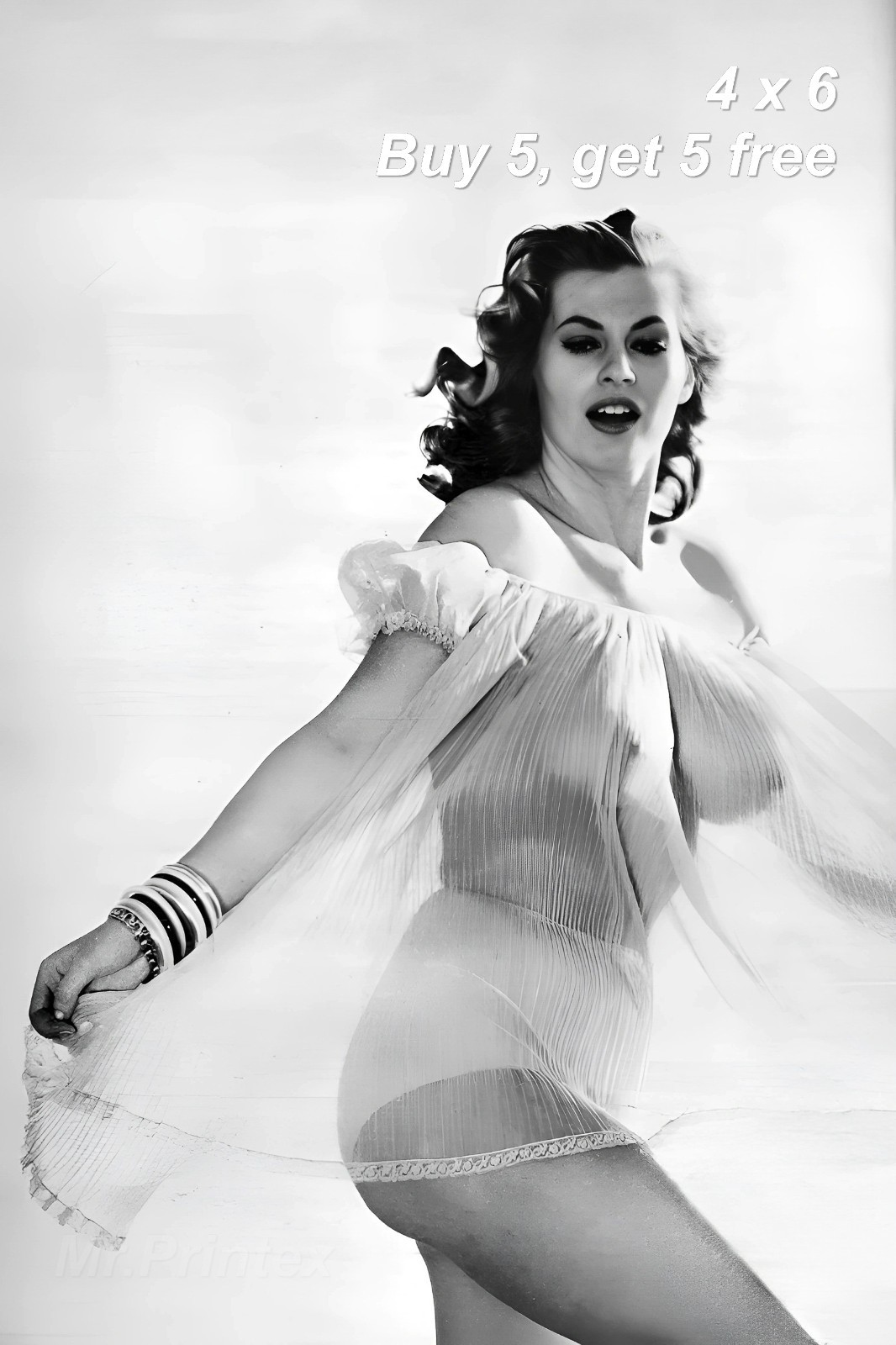 Anita Ekberg 💙 4x6 Photo - 1960s Hollywood Actress - Glamour Icon