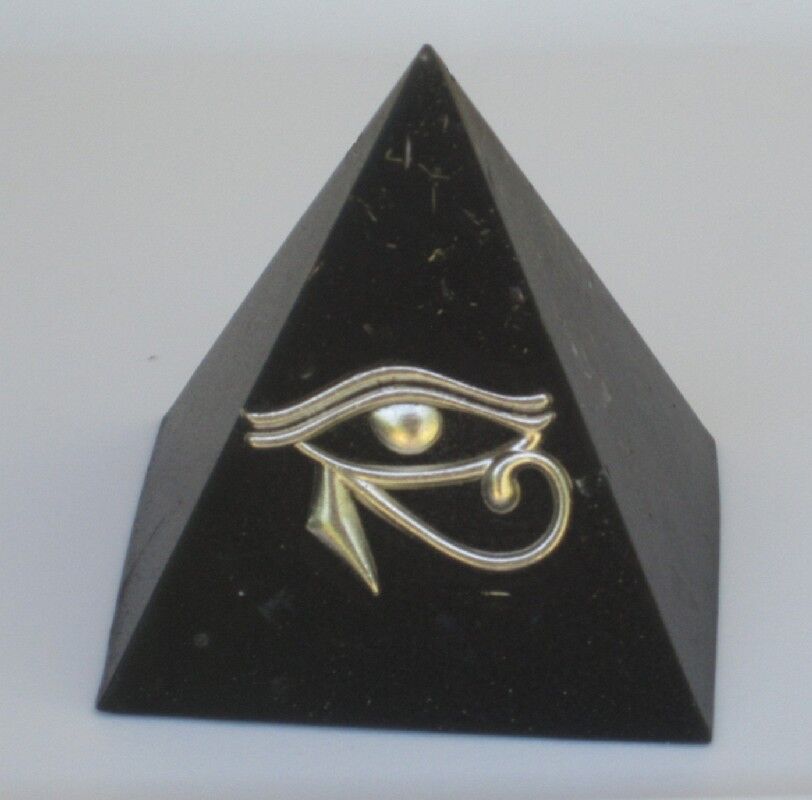 Egyptian Eye of Horus - Black Sun Orgone Pyramid, Positive Energy & Protection +