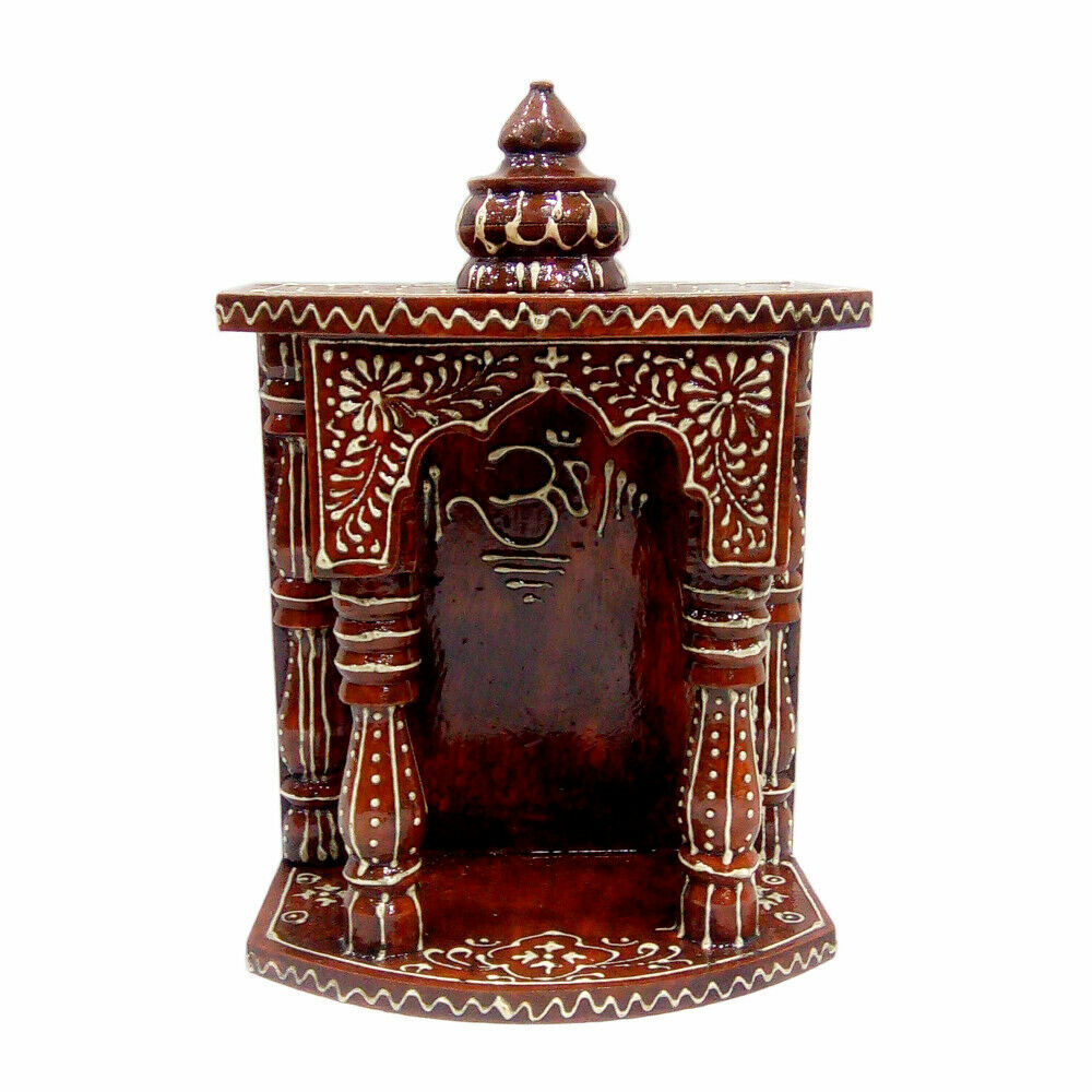 Mandir Pooja Ghar for Hawan Wooden Handcrafted Hindu Temple Handmade Decor Home