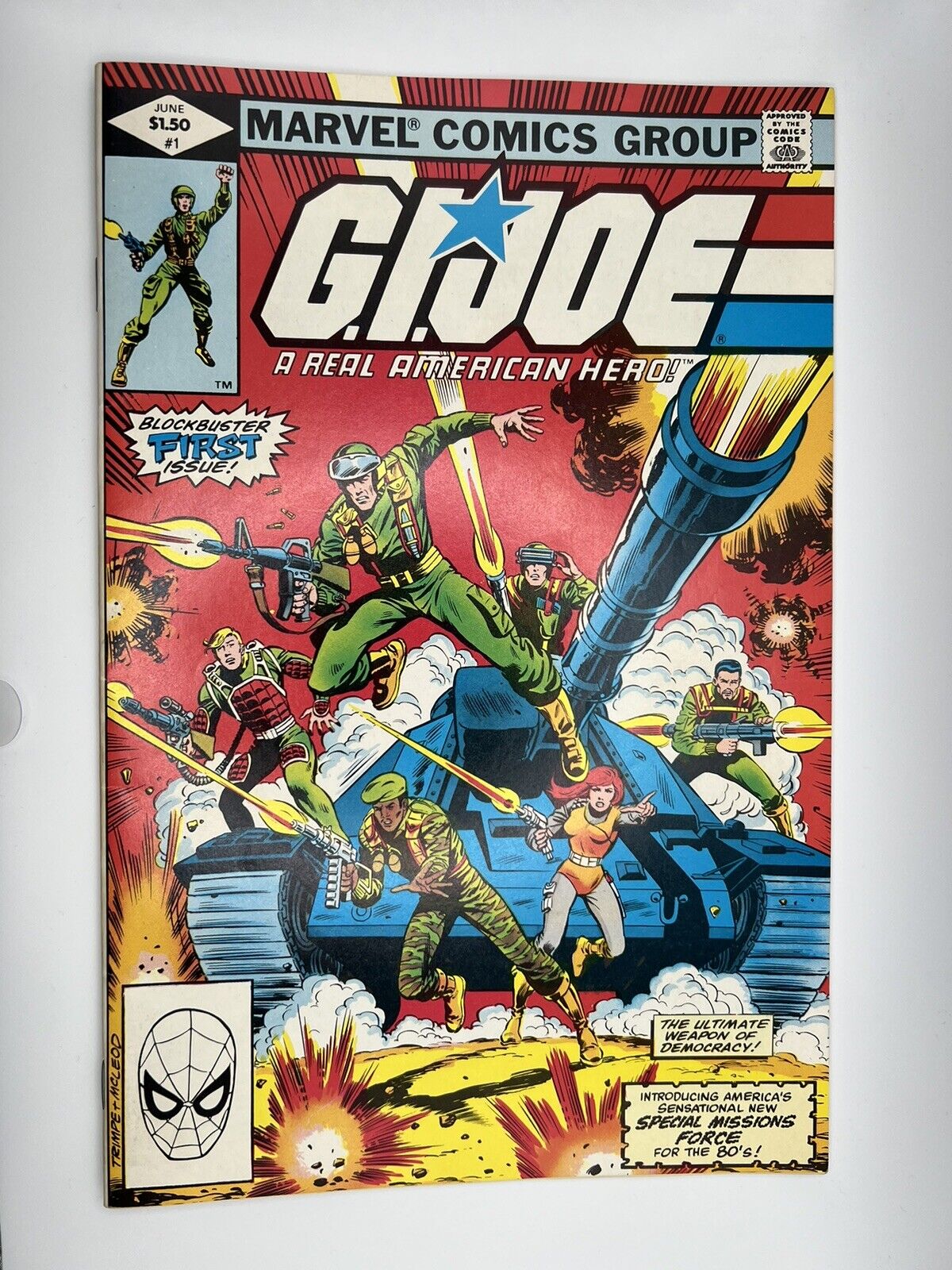 G.I. JOE A REAL AMERICAN HERO #1 (1982) Marvel Comics 1st Snake Eyes 🔑