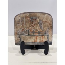 Egyptian Anubis Mummification Stone Relief Plaque Hieroglyphics Wall Art Decor picture