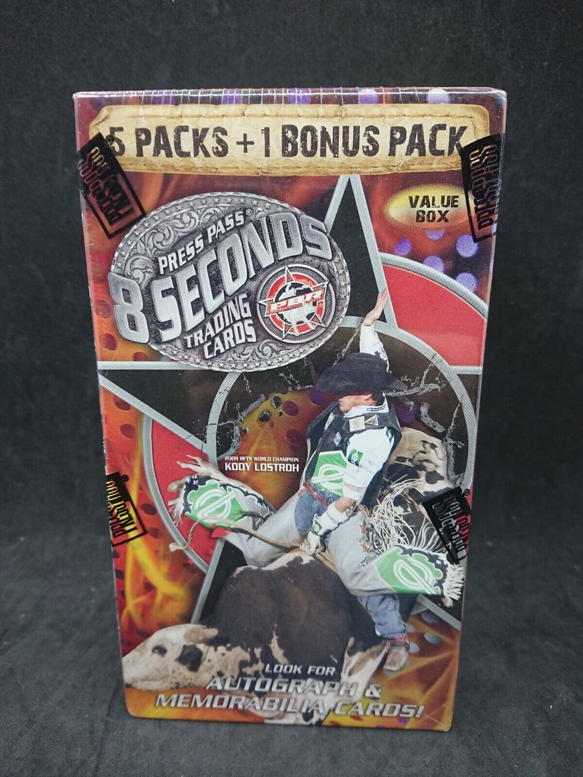 Factory Sealed 2010 Press Pass 8 Seconds Bull Riding Rodeo Trading Card Box 