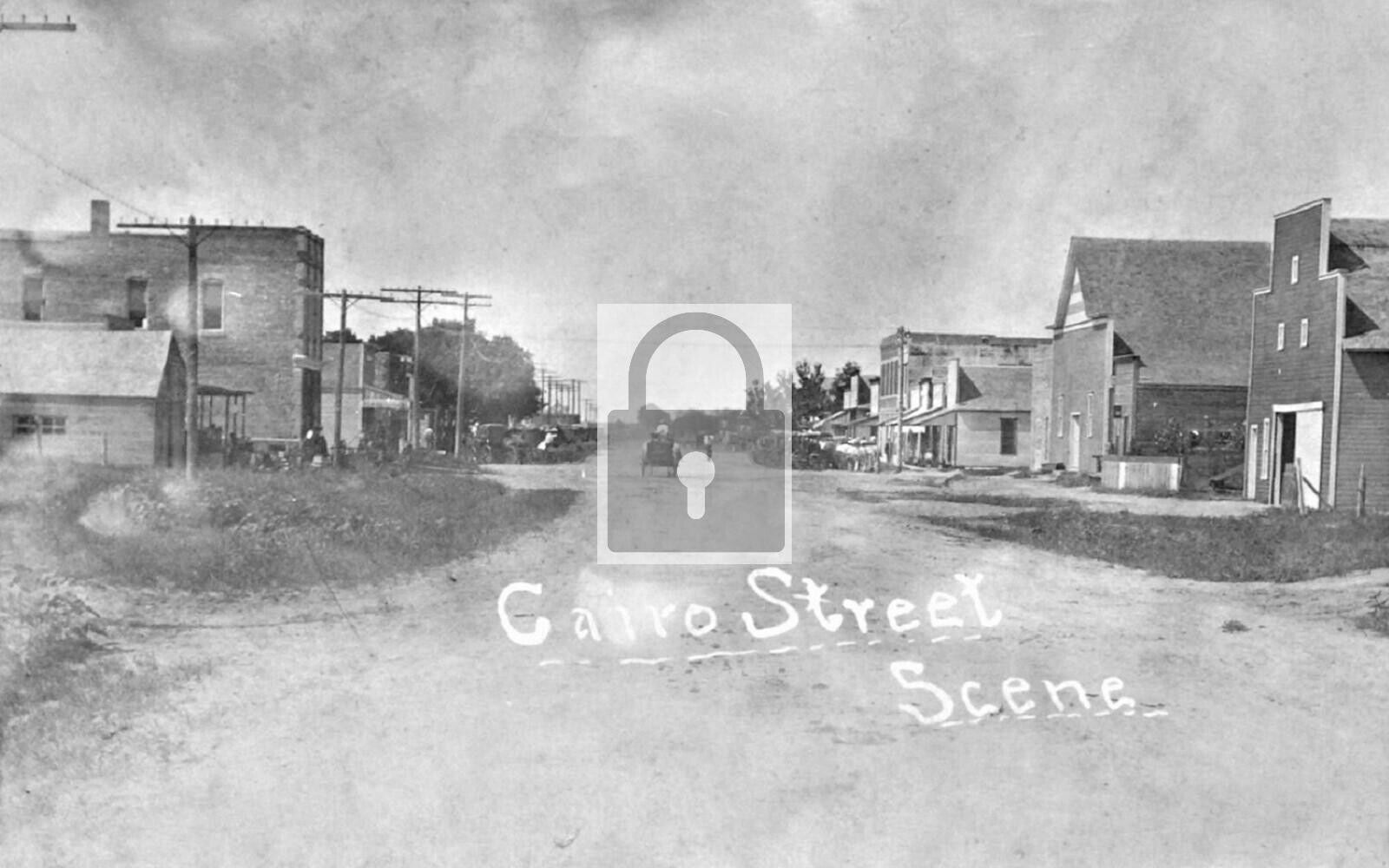 Street View Cairo Illinois IL Reprint Postcard