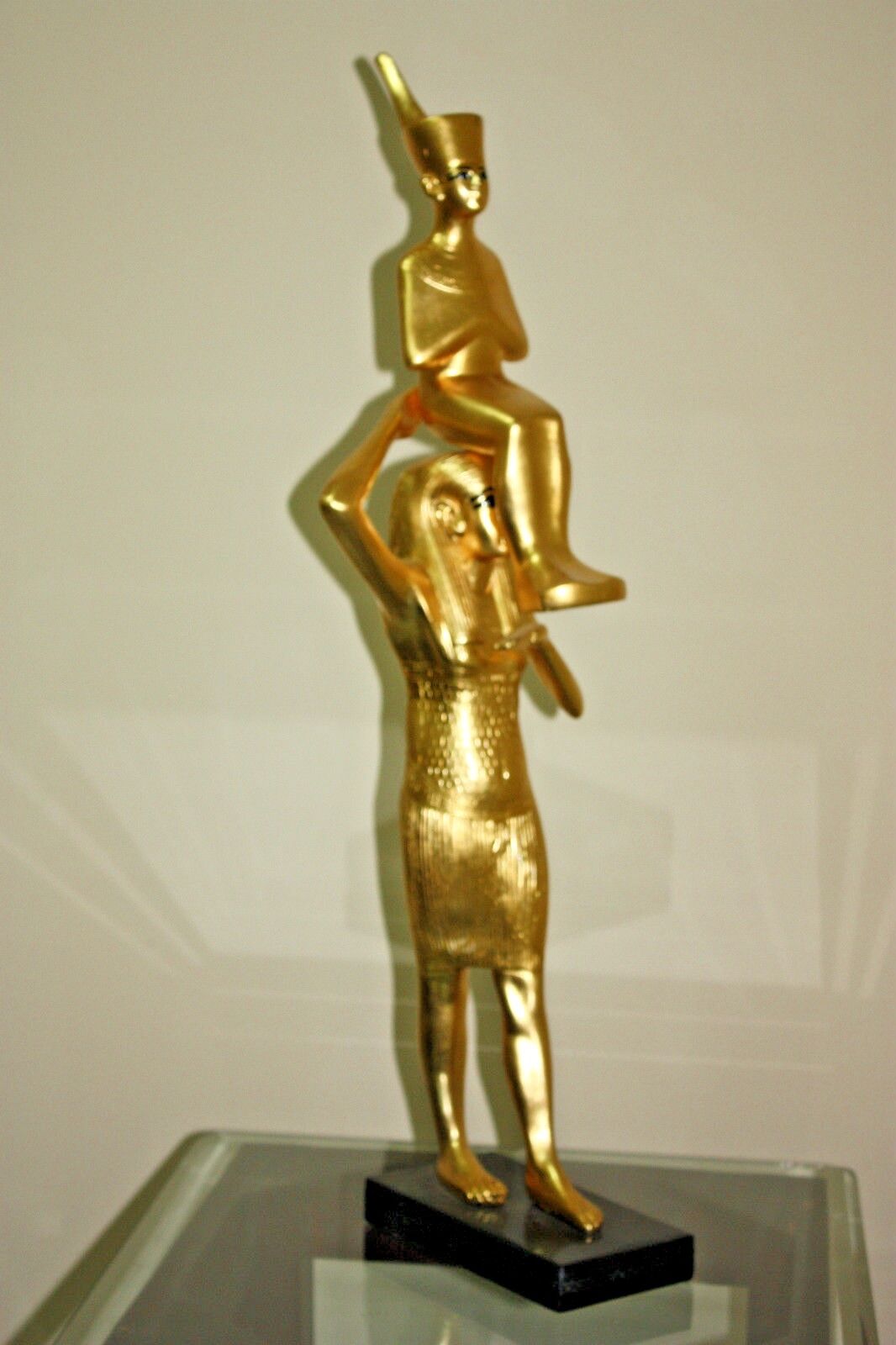 Egyptian Goddess Isis & Child X-Large Resin Statue Gold 9