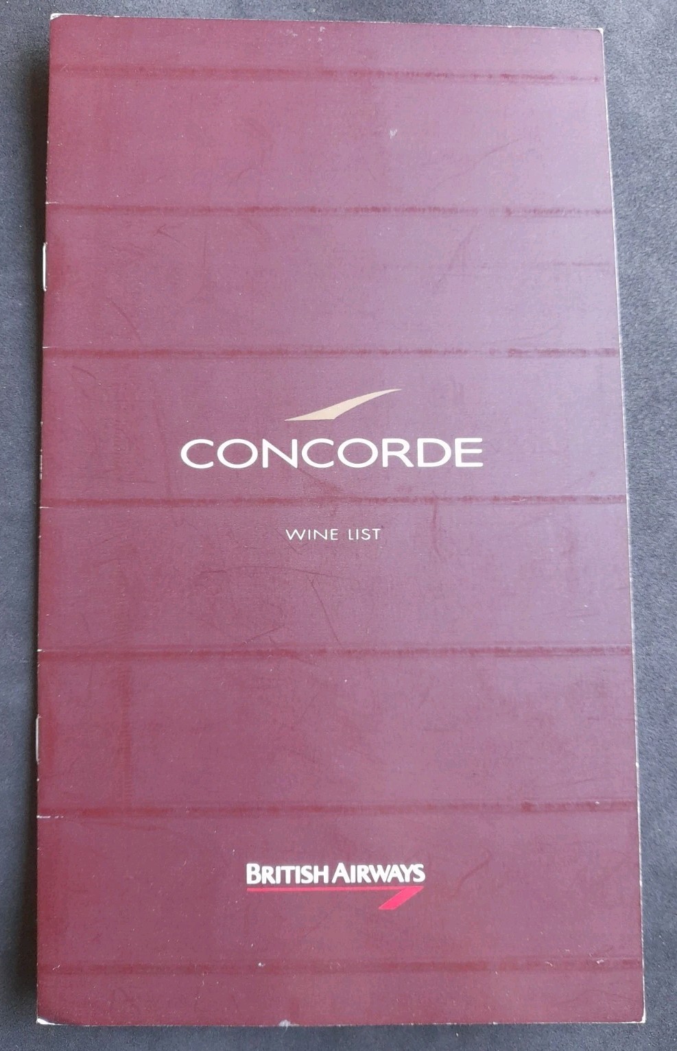 British Airways Concorde Wine List JFK 11195