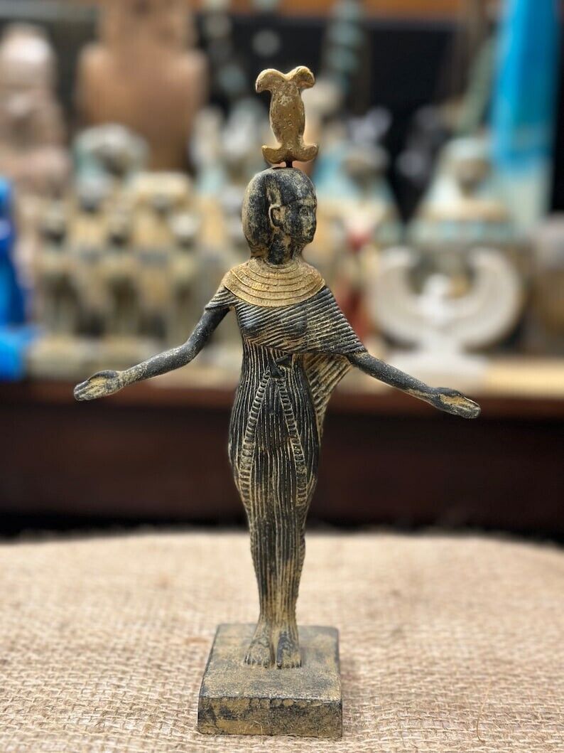 Exquisite Neith Statue - Ancient Egyptian Goddess of War, Weaving & Creation