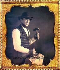 1850s Daguerreotype Image of a Stone Cutter -  Historic Photo Print picture