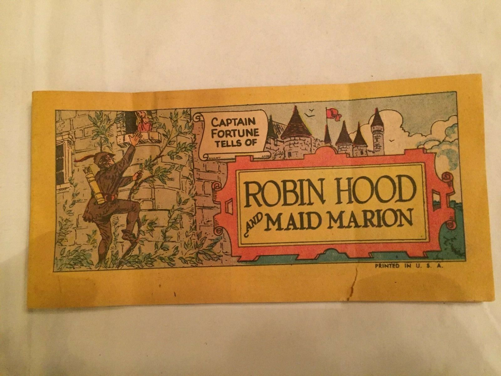 Captain Fortune Tells of Robin Hood,Maid Marian,1955,Hormel Premium,Vital Pub.