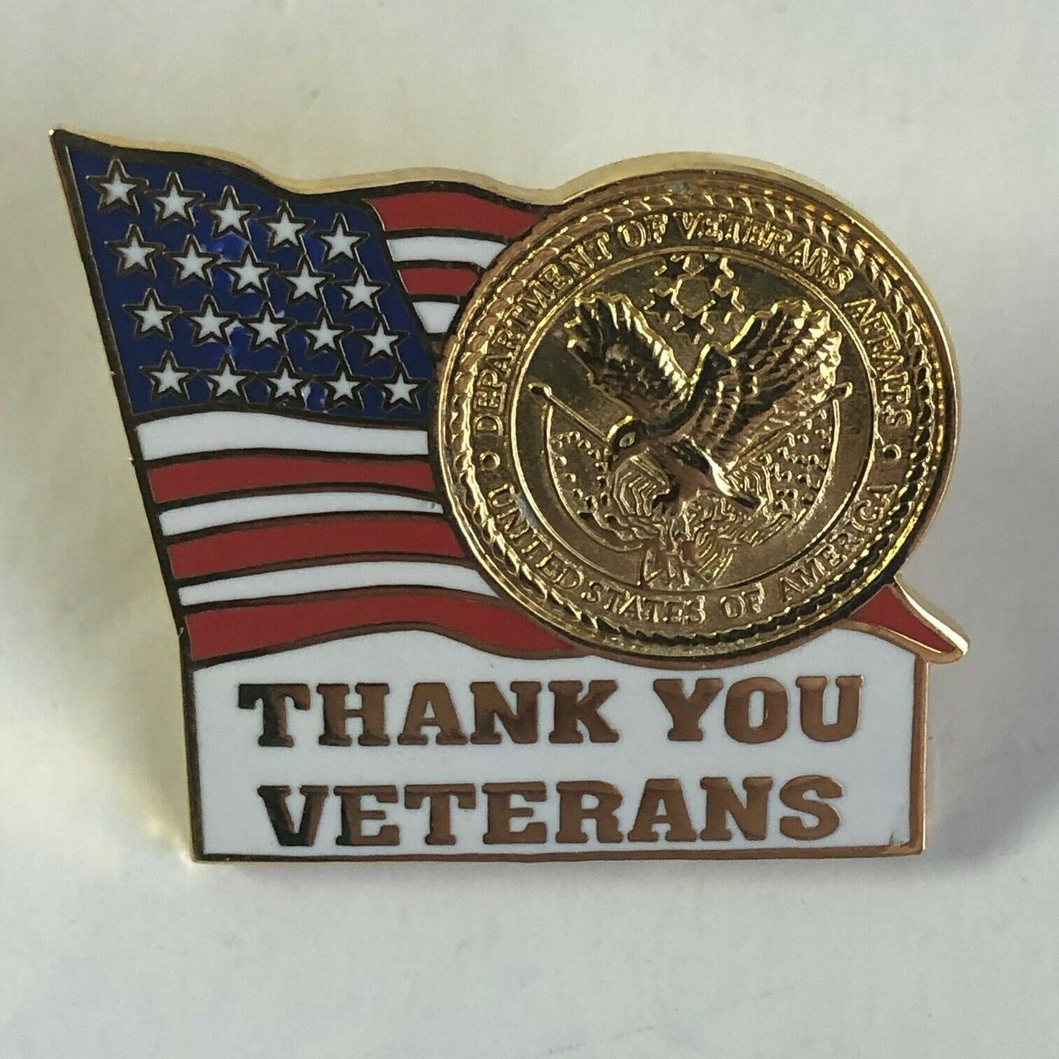 Thank You Veterans Flag Pin