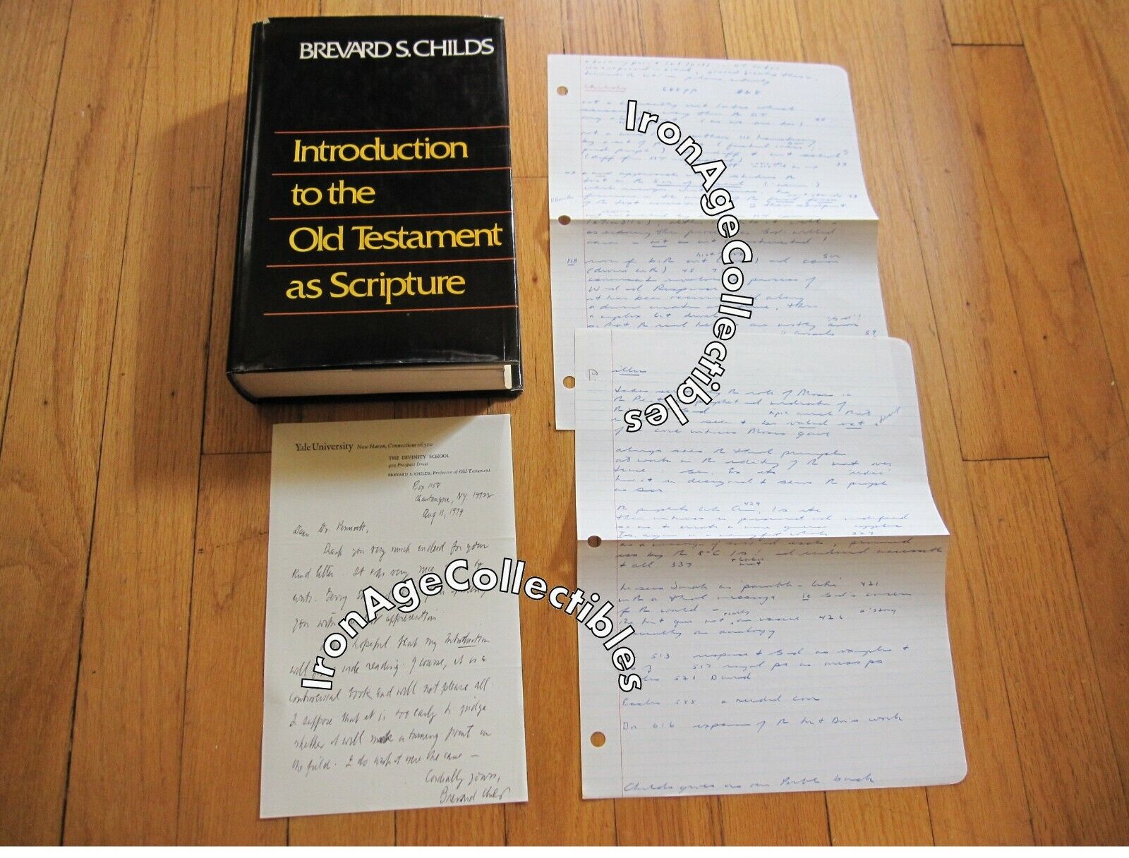 Brevard Childs Personal Letter to Clark Pinnock & Notes Intro to OT as Scripture