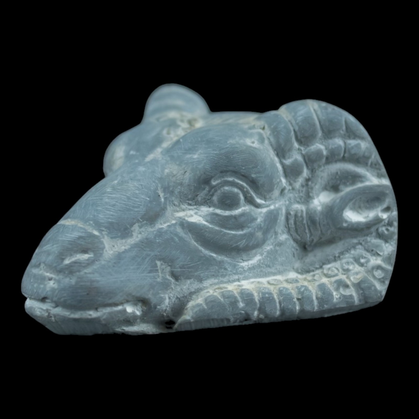Unique Ancient Egyptian Antiques God Khnum Head Rare Statue Pharaonic BC