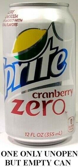 Cranberry Sprite Zero EMPTY UNOPEN 12oz Can American Coca-Cola\'s USA 2015 Ltd Ed