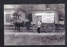 REAL PHOTO CAIRO NEW YORK NY GROCERY STORE DELIVERY WAGON POSTCARD COPY picture