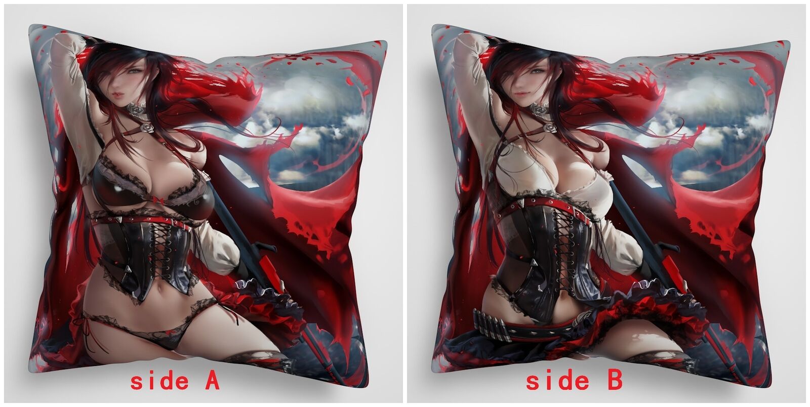 RWBY Ruby Rose Two Sides Pillow Cushion Case Cover