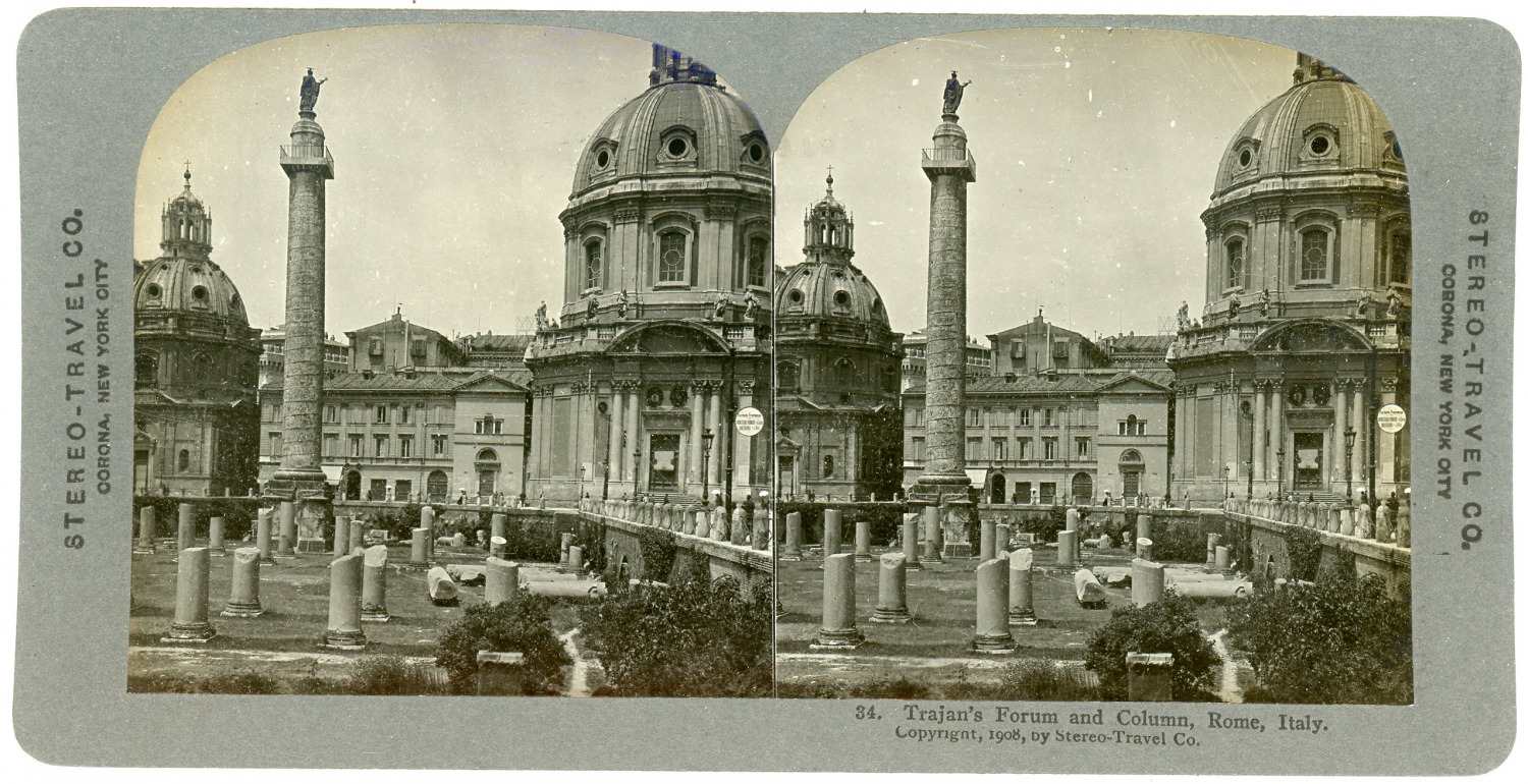 Stereo, Stereo Travel Co., Trajan s Forum and Column, Rome, Italy Vintage Stereo