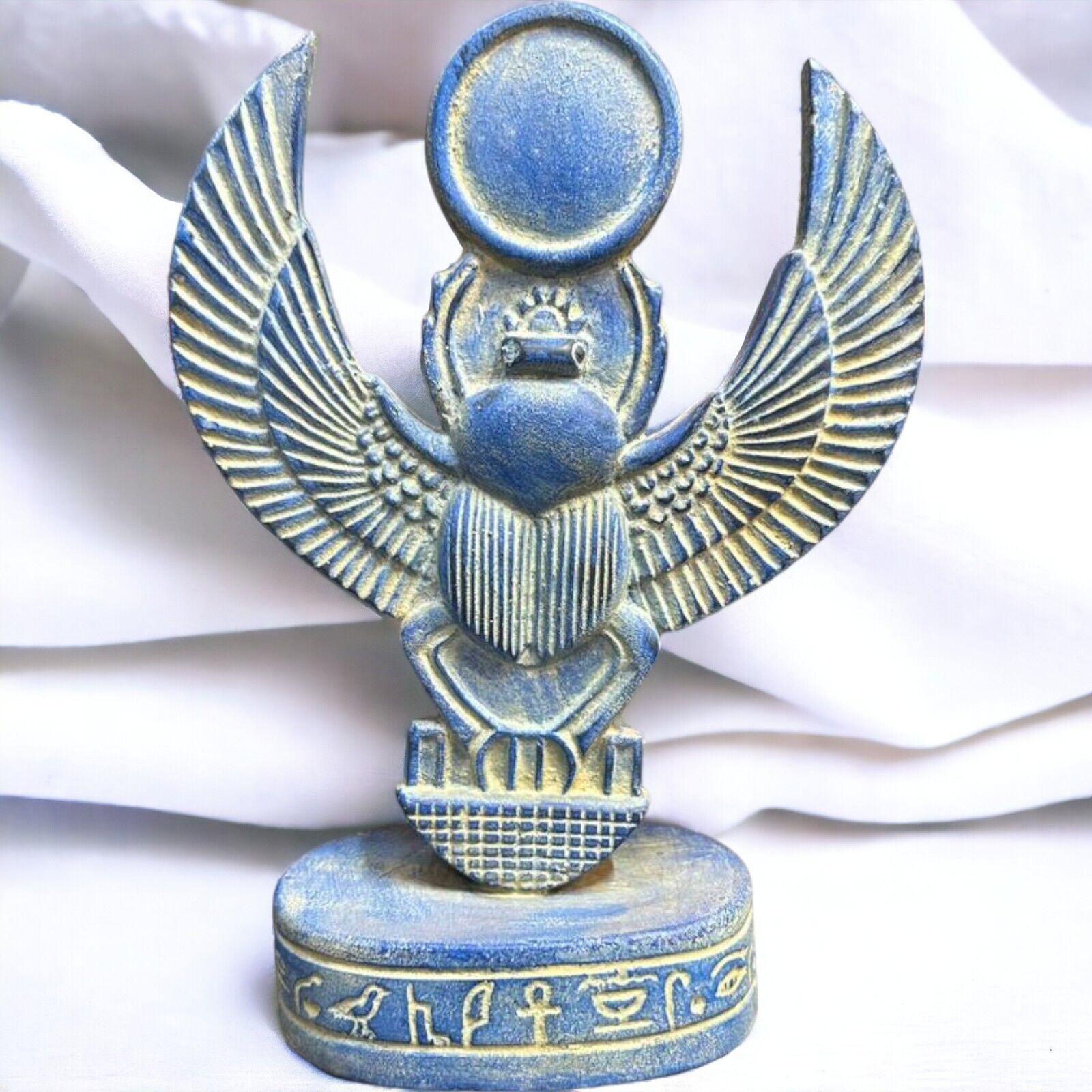 RARE ANCIENT EGYPTIAN ANTIQUITIES Statue Scarab Beetle Winged Khepri Pharaonic