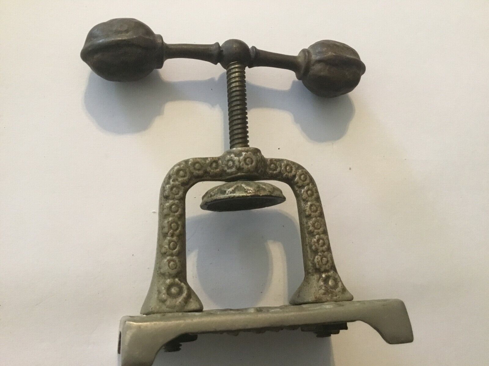Antique Cast Iron Bookpress Style Walnut Nutcracker A.Kahn Jeweler Wash, D.C.