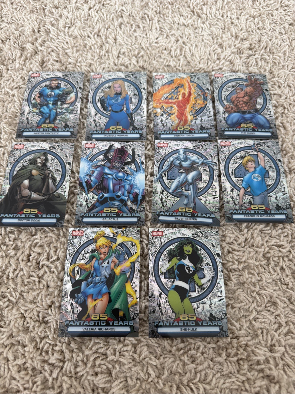 2026 Topps Chrome Marvel 65 Fantastic Years Complete Set 10 Cards (FY 1-10)