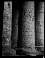Magic Lantern Slide TEMPLE OF DENDERA HYPOSTYLE COLUMNS C1910 PHOTO EGYPT picture
