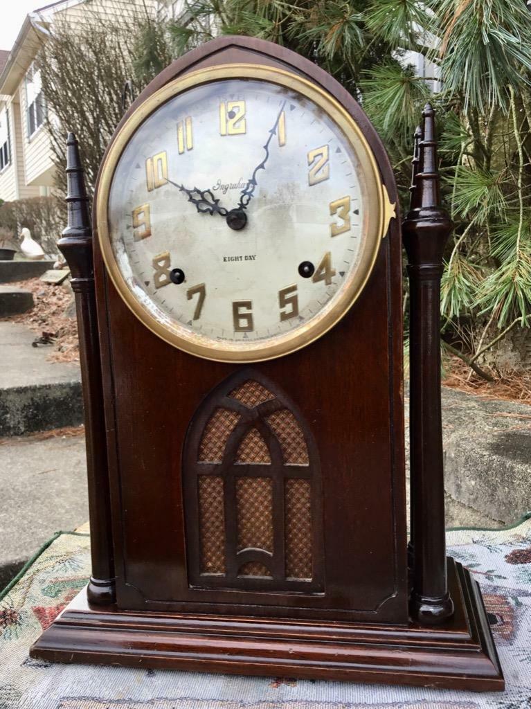 Ingraham Gothic 4 Steeple Mantel Clock (the Magic) in Running Condition