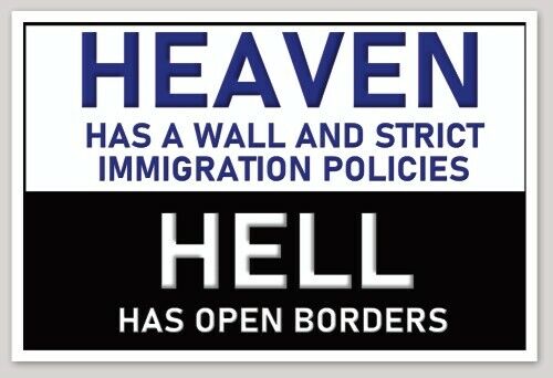 Heaven Has A Wall Maga 2024 Republican Bumper Sticker Cowboy Trump Decal