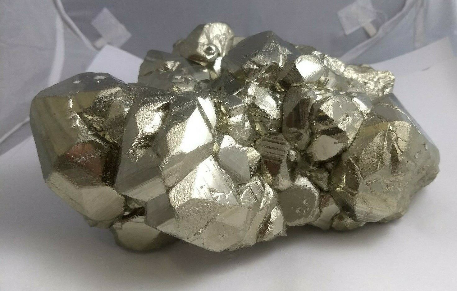 Gorgeous pyrite crystal cluster specimen, Peru 19.26lbs  AAA fools gold
